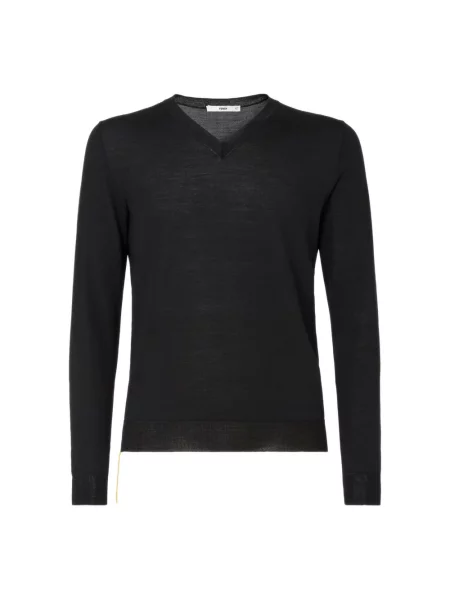 Sweter Fendi wełniany czarny