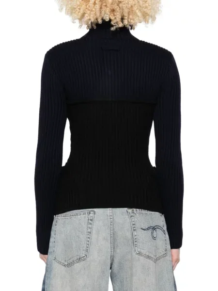 Top Jean Paul Gaultier de lână negru