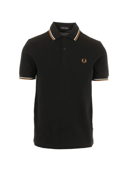 Tricou polo Fred Perry cu dungi negru