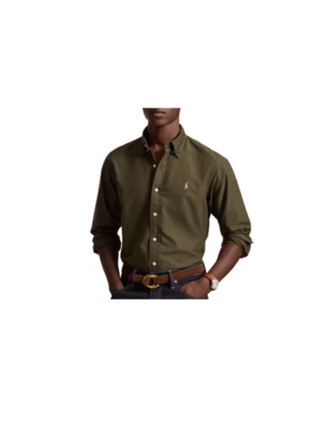 Koszula Ralph Lauren z twillu zielona