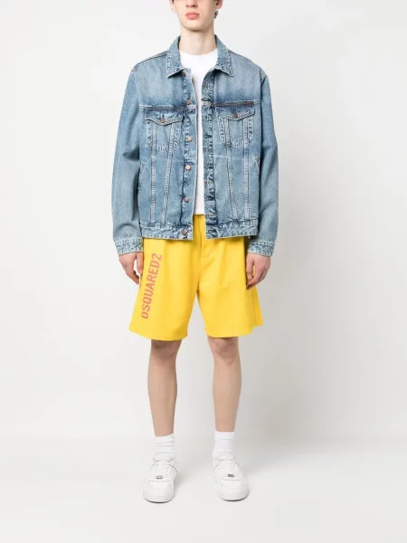 Raštuotos šortai Dsquared2 geltona