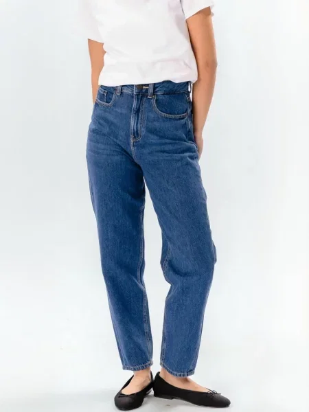 TEESHOPPEN Jeans Mom amestec albastru