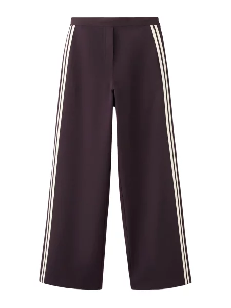 MANGO Pantaloni roșu vin alb