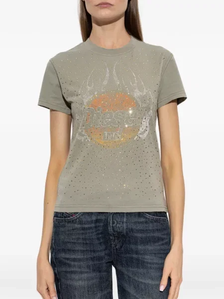Tricou Diesel cu imagine verde