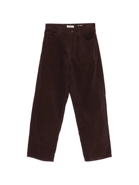 Pantaloni Carhartt Wip de catifea cord maro