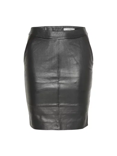 Gestuz Spódnica Skórzana Char schwarz czarna