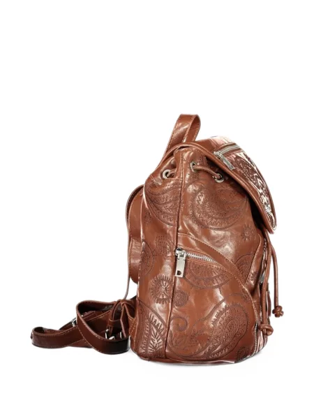 Rucsac Desigual cu model paisley maro