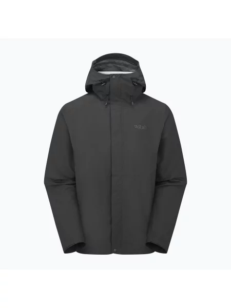 Kurtka przeciwdeszczowa Rab Downpour black czarna