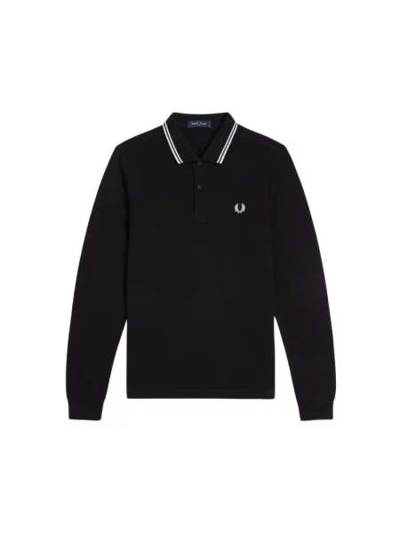 T-shirt FRED PERRY Long Sleeve Twin Tipped Shirt Black L czarna