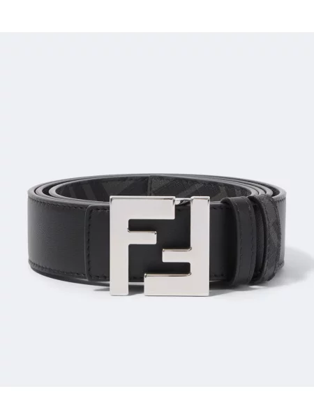Cu centură reversibil curea Fendi din piele negru
