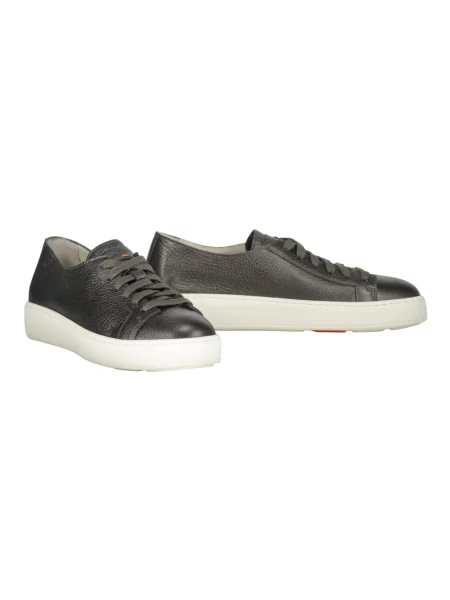 Sneakersy Santoni skórzane szare