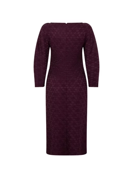 Lung rochie midi Alberta Ferretti cu imprimeu geometric roșu