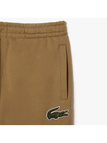 Lacoste Spodnie Dresowe Unisex Z Bawełny Organicznej Z Polaru brązowe