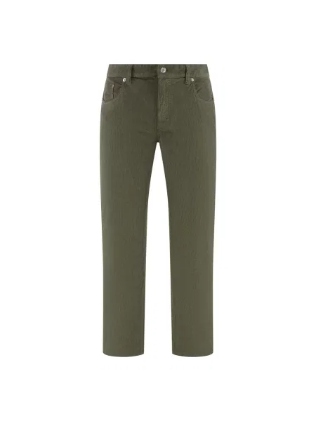 Spodnie Department Five sztruksowe casual zielone