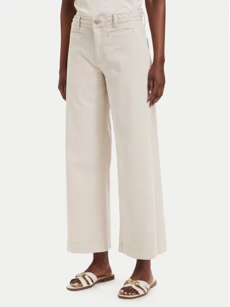 Дънки GUESS Zoya Crop Leg Braided Jeans Lovers Beach бежово