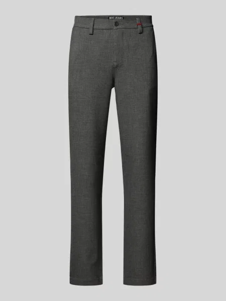 Spodnie o kroju regular fit ze szlufkami na pasek model ‘Lennox’ Mac