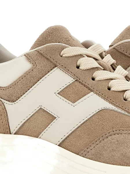 Sneakerși Hogan din piele de căprioară maro