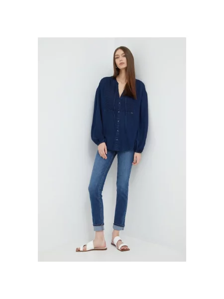 Skinny jeansy skinny Liu Jo niebieskie