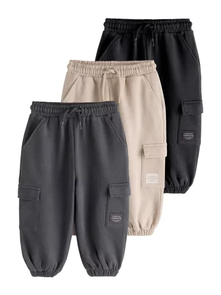 Next Pantaloni nisipiu / gri închis negru