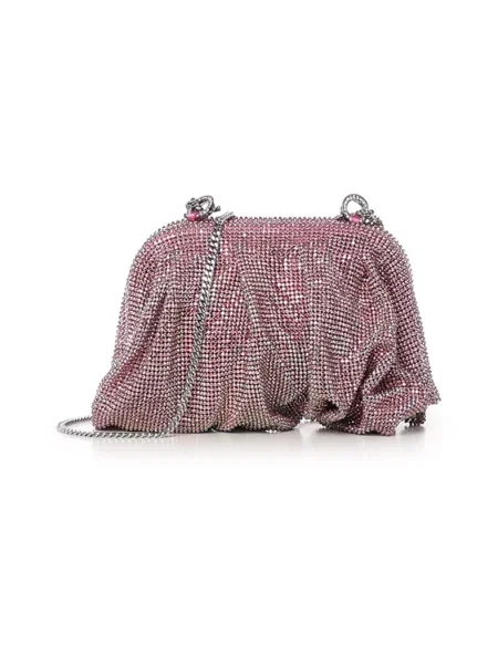 Torebka crossbody Benedetta Bruzziches z siateczki różowa