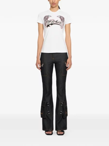Tricou Off-white cu imagine alb