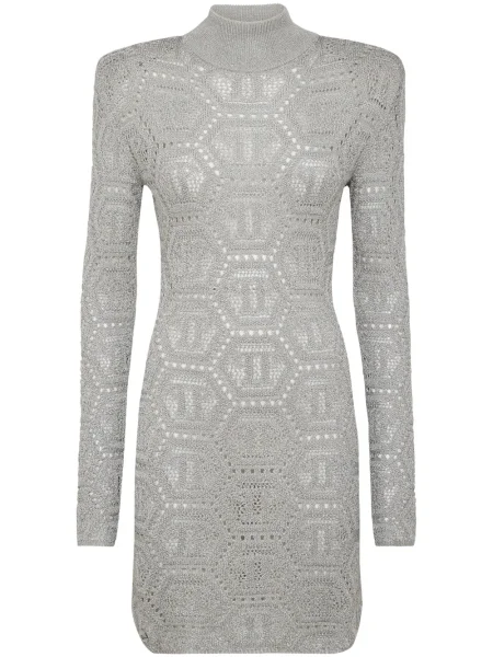 Rochie Philipp Plein tricotate gri