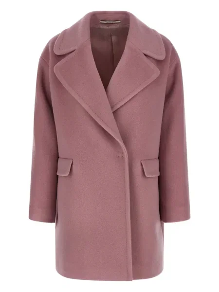 Płaszcz Tagliatore dwurzędowy różowy