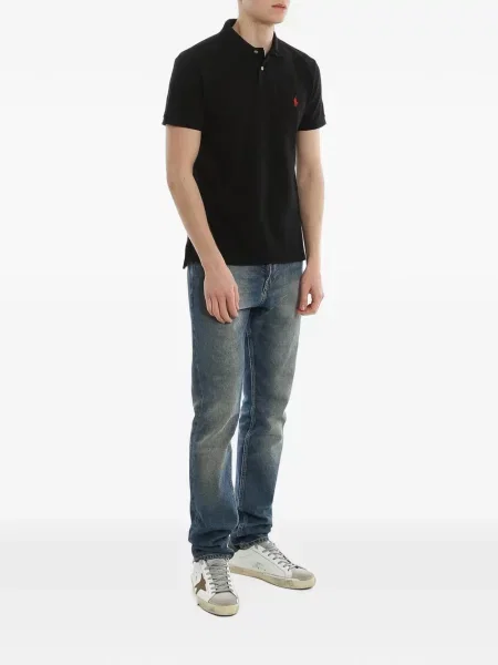 Polo Polo Ralph Lauren με κέντημα με στρογγυλή λαιμόκοψη λευκό