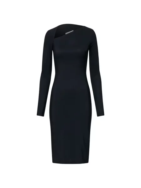 Rochie midi Mm6 Maison Margiela din jerseu negru