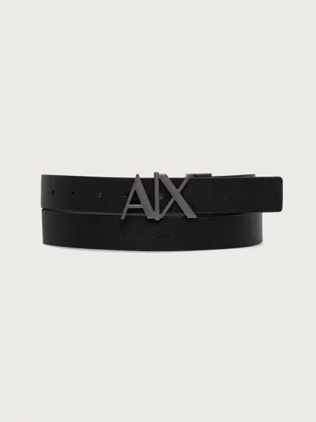 Armani Exchange curea pentru bărbați din piele negru