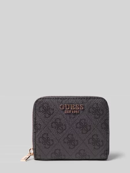GUESS Portfel Laurel Kobiety wzorzysty ONE SIZE czarny