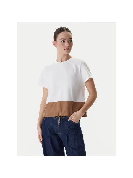 Marella Marškinėliai Emme by Marella Zorro Relaxed Fit smėlio