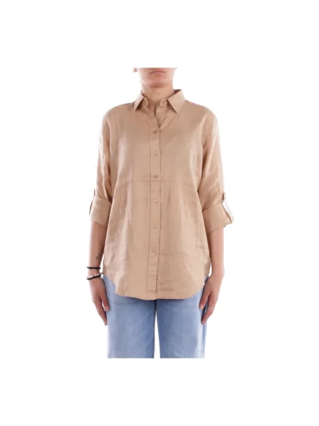 Ralph Lauren Bluzki Kobieta brązowy L Len Brązowe koszule beżowa