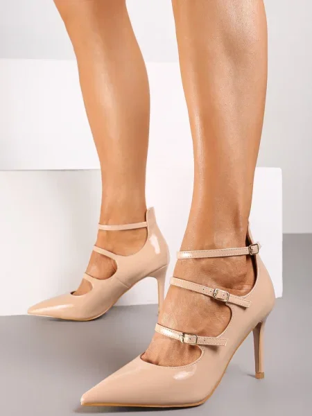 Pantofi stiletto bej
