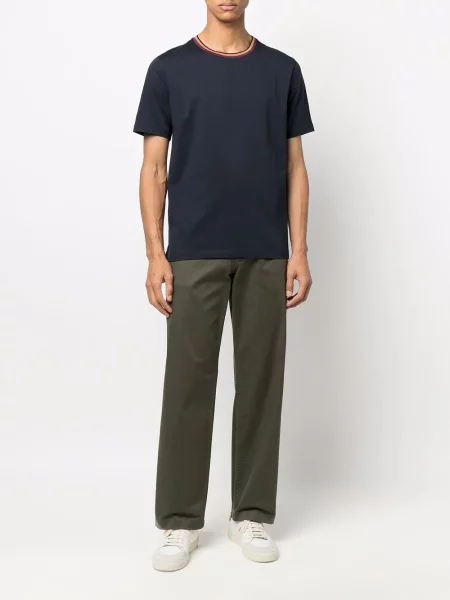 Dryžuotas marškinėliai Paul Smith mėlyna