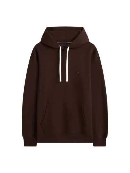Bluza z kapturem Tommy Hilfiger z kapturem klasyczna brązowa