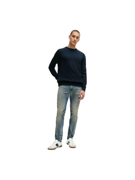 BOSS Orange sweter granatowy lekki niebieski