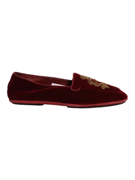 Aksamitne półbuty Dolce And Gabbana brązowe