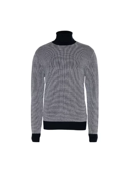 Sweter z golfem Armani Exchange niebieski