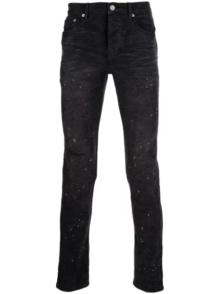 Blugi skinny Purple Brand cu talie joasă negru