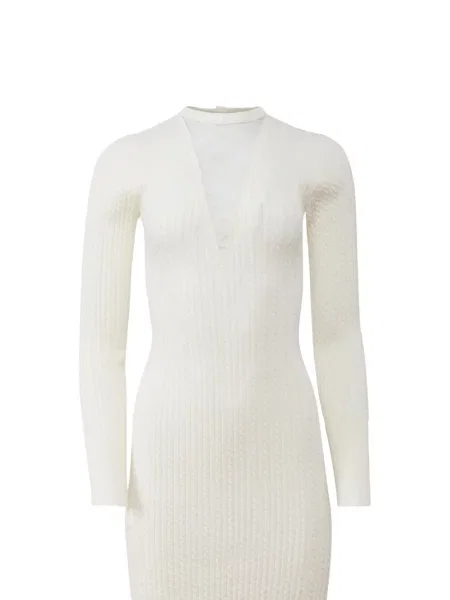 Rochie midi Fleur Du Mal tricotate până la genunchi de costum