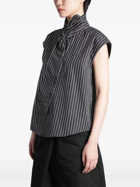 Top Marni cu funde negru