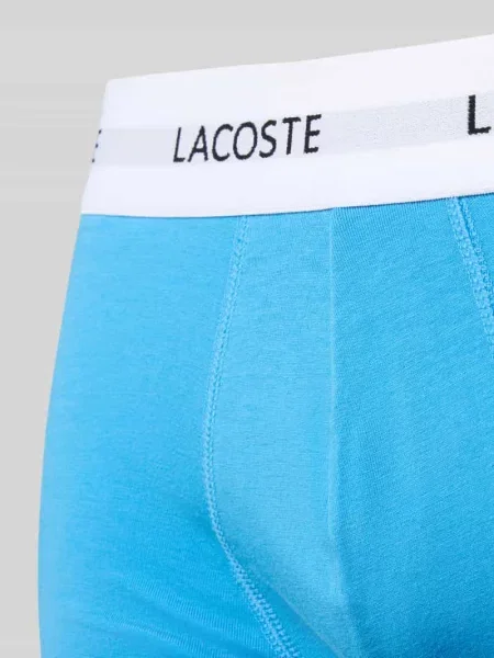 Obcisłe bokserki w zestawie 3 szt. z mieszanki bawełny Lacoste niebieskie