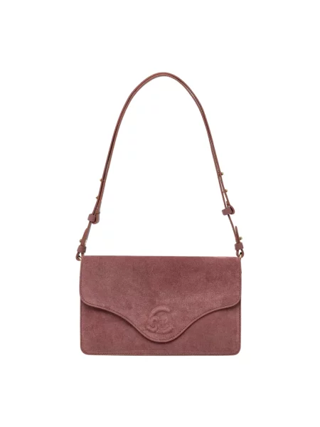 Coccinelle torebka crossbody skórzana różowa