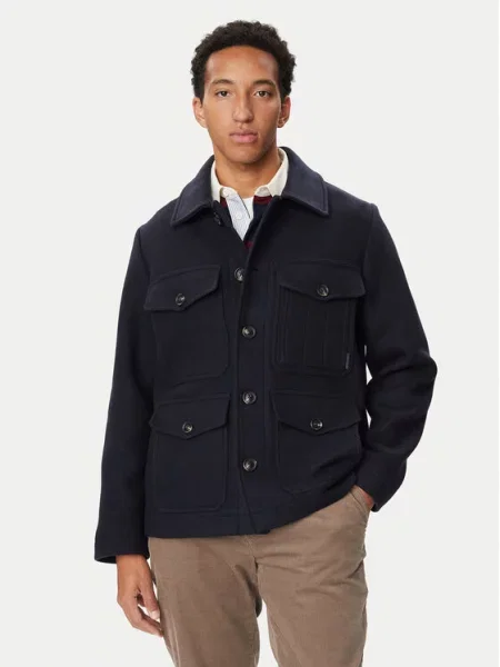 Tommy Hilfiger Jachetă cămașă Bleumarin