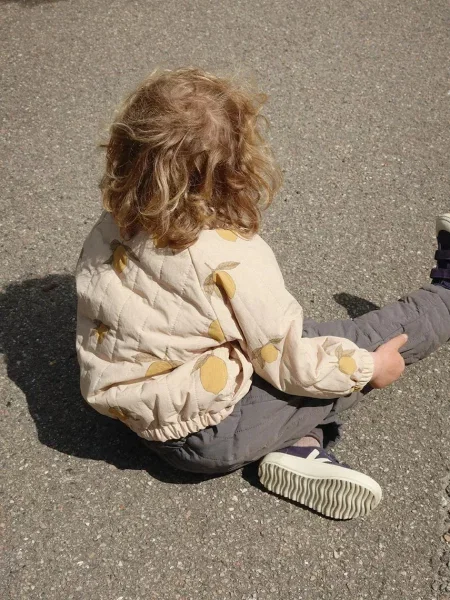 Konges Sløjd Detská bunda bomber JUNO PRINTED BOMBER JACKET béžová