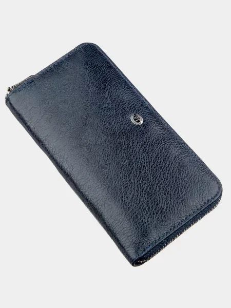 Кожаный кошелек St Leather Accessories синий
