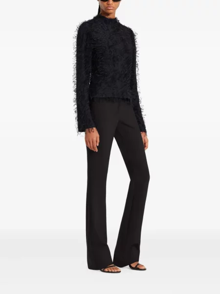 Top Courreges cu pene lung negru
