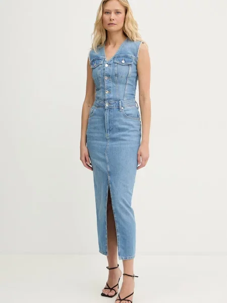 Liu Jo sukienka jeansowa niebieska