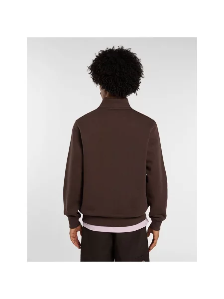 Mikina na zips Dickies hnedá
